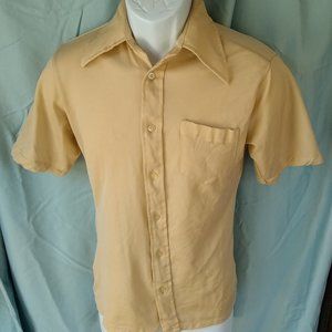 King's Road Sears Small 70's Polyester Short Sleeve Vintage Shirt